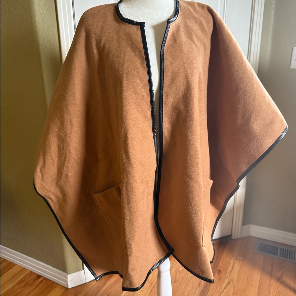 Vici Camel Cape with Black Accents